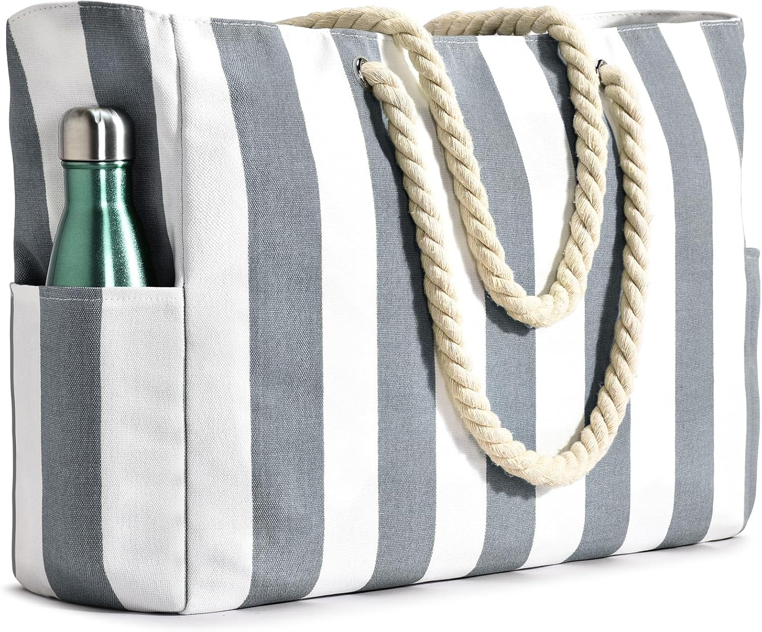 Oversized Waterproof Sandproof Beach Tote Bag With Secure Zipper Top
