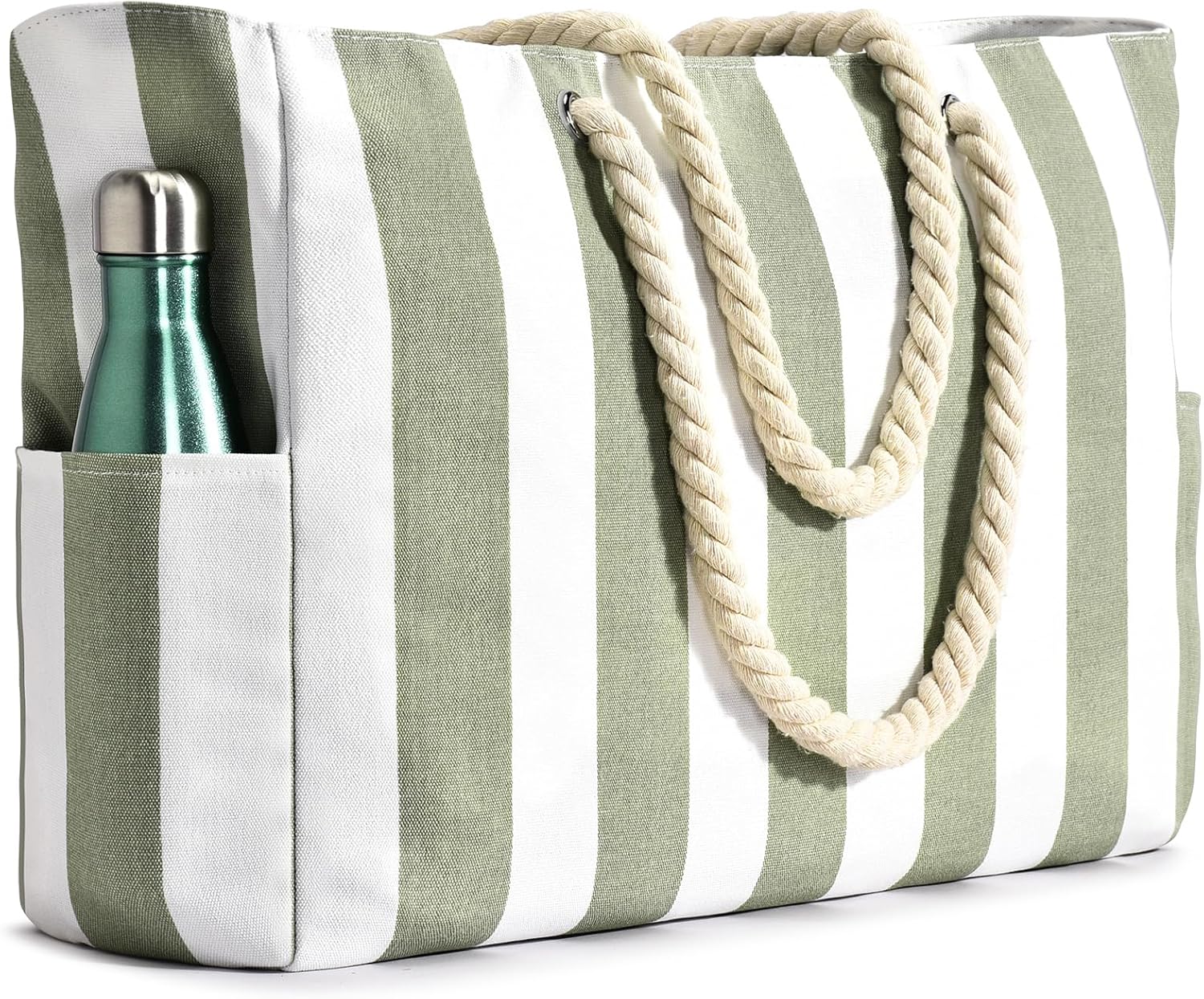 Oversized Waterproof Sandproof Beach Tote Bag With Secure Zipper Top