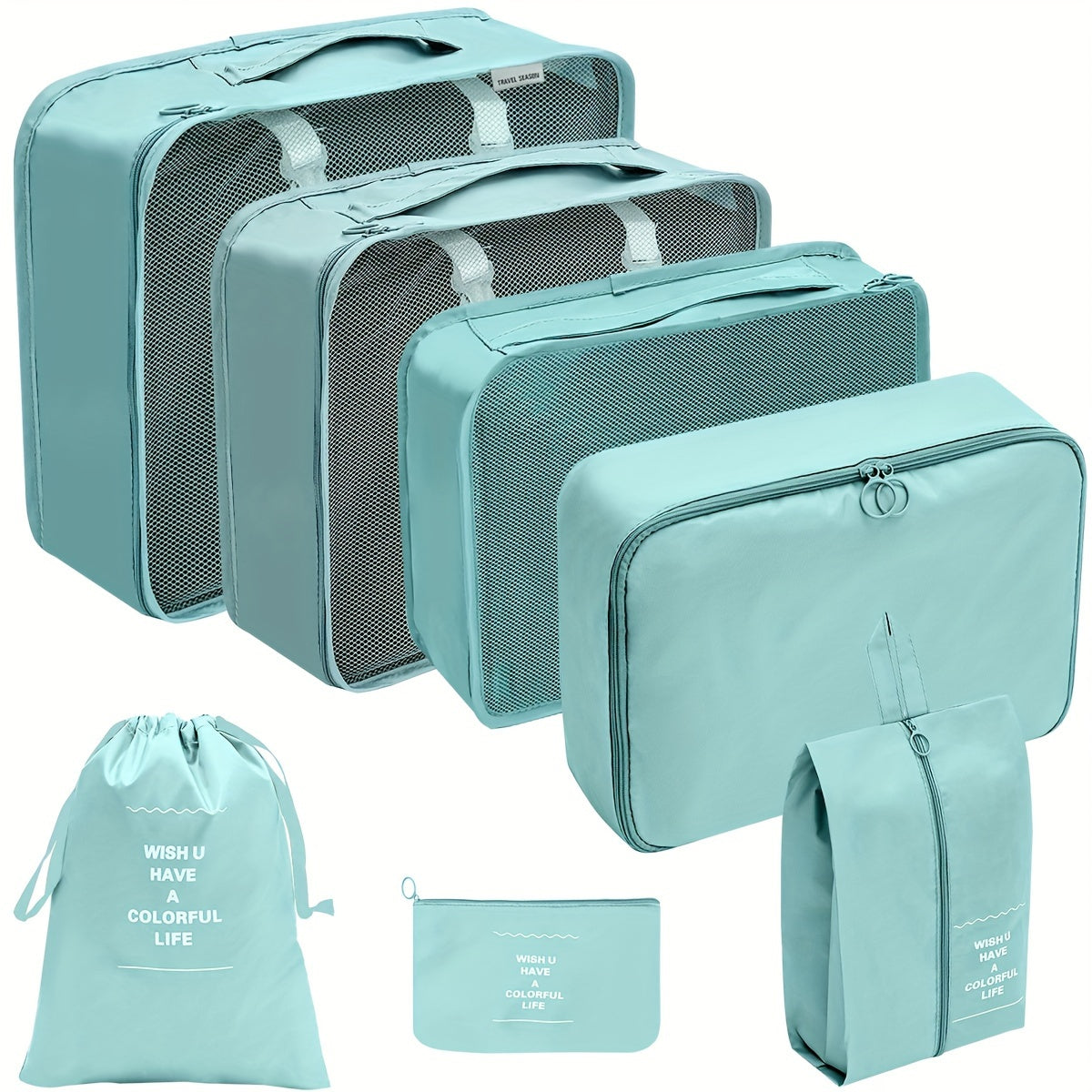 7-Piece Travel Packing Cubes Set