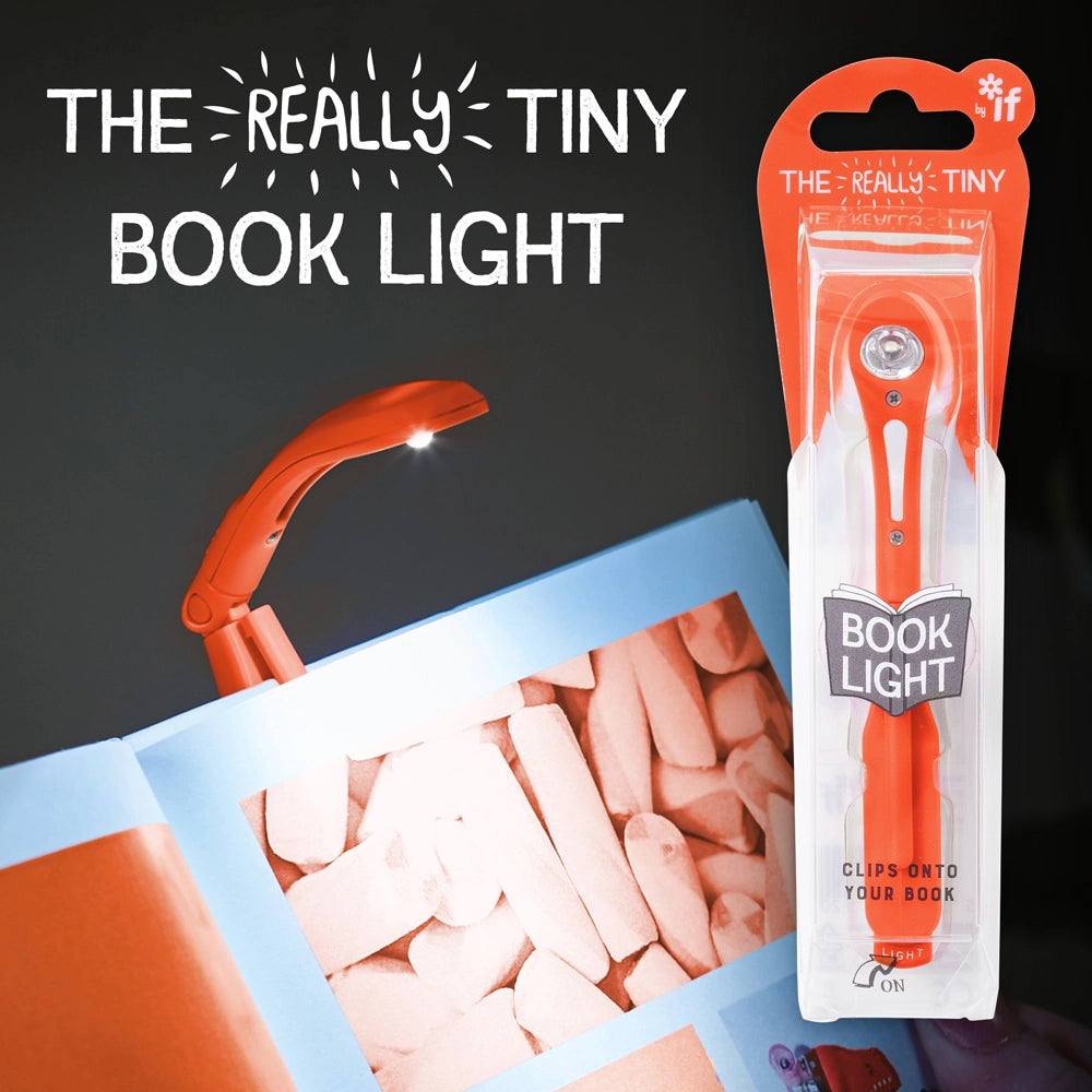 The Really Tiny Book Light, Clip-On LED Reading Light for Books, Award-Winning UK Gift of the Year Winner, Adjustable 90 Degree Tilt, Batteries Included, Slim Compact Design for Night Reading, Available in Multiple Colors, Great Gift for Book Lovers