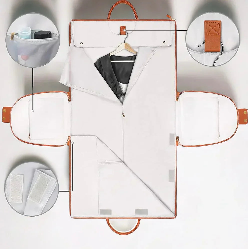 Compact Luxury Travel Garment Duffel Bag