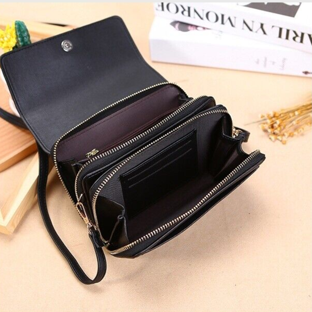 Versatile Crossbody Bag for Organized Essentials in Compact Wallet