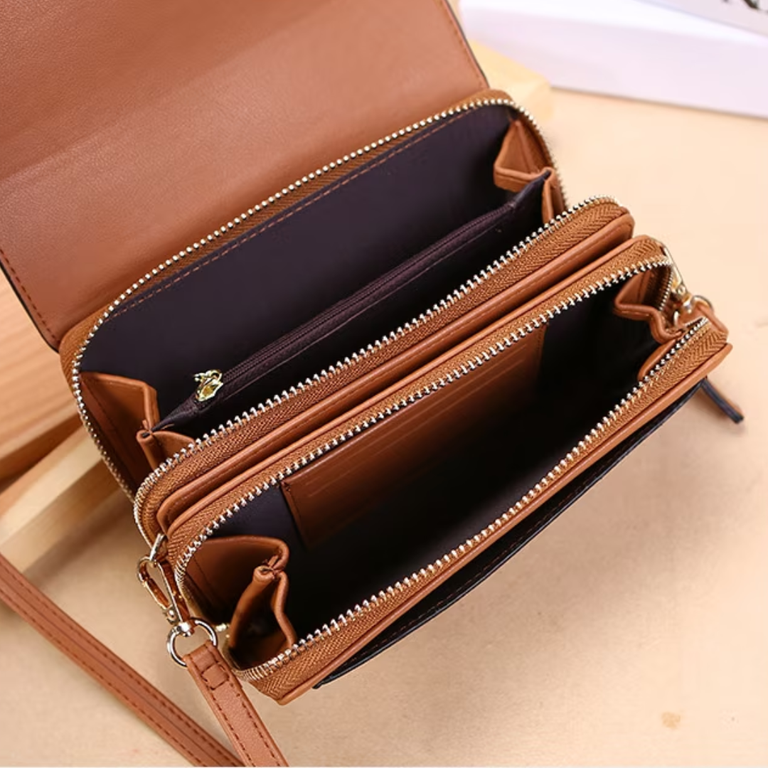 Versatile Crossbody Bag for Organized Essentials in Compact Wallet