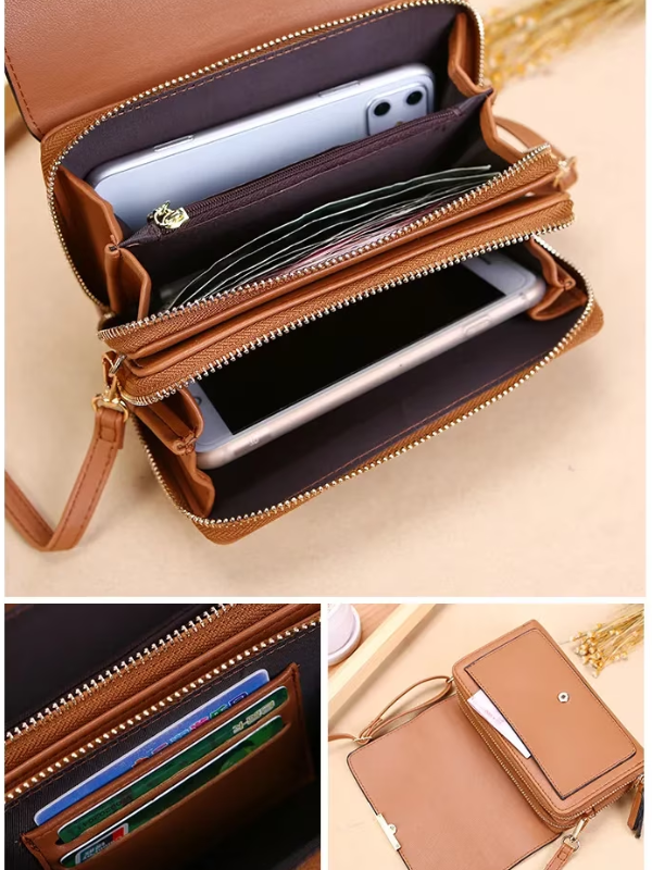 Versatile Crossbody Bag for Organized Essentials in Compact Wallet
