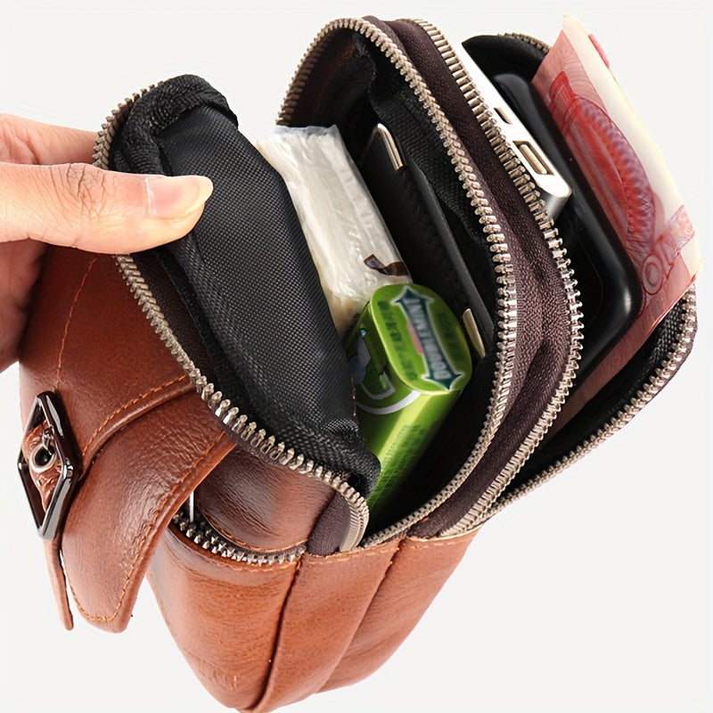 Men's Genuine Leather Anti-Theft Crossbody Bag