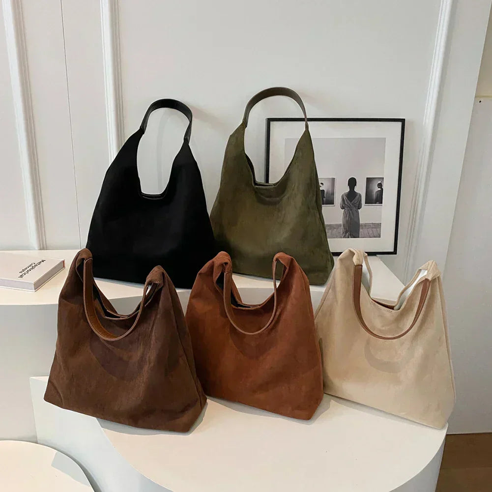 Women’s Minimalist Shoulder Bag Soft Texture & Wide Strap