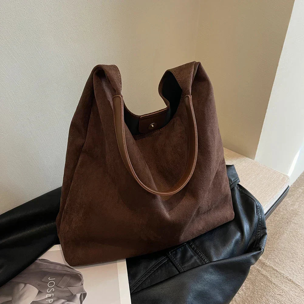 Women’s Minimalist Shoulder Bag Soft Texture & Wide Strap