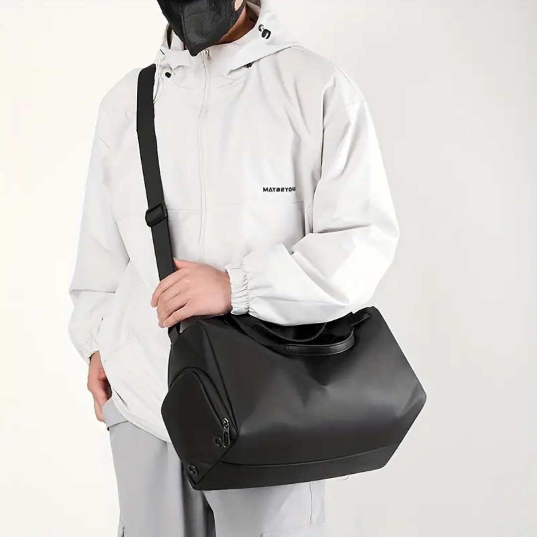 Waterproof Gym Travel Bag with Separate Shoe Section and Bottom Pocket