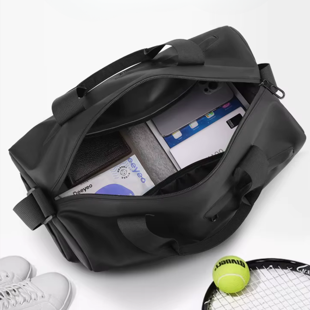 Waterproof Gym Travel Bag with Separate Shoe Section and Bottom Pocket
