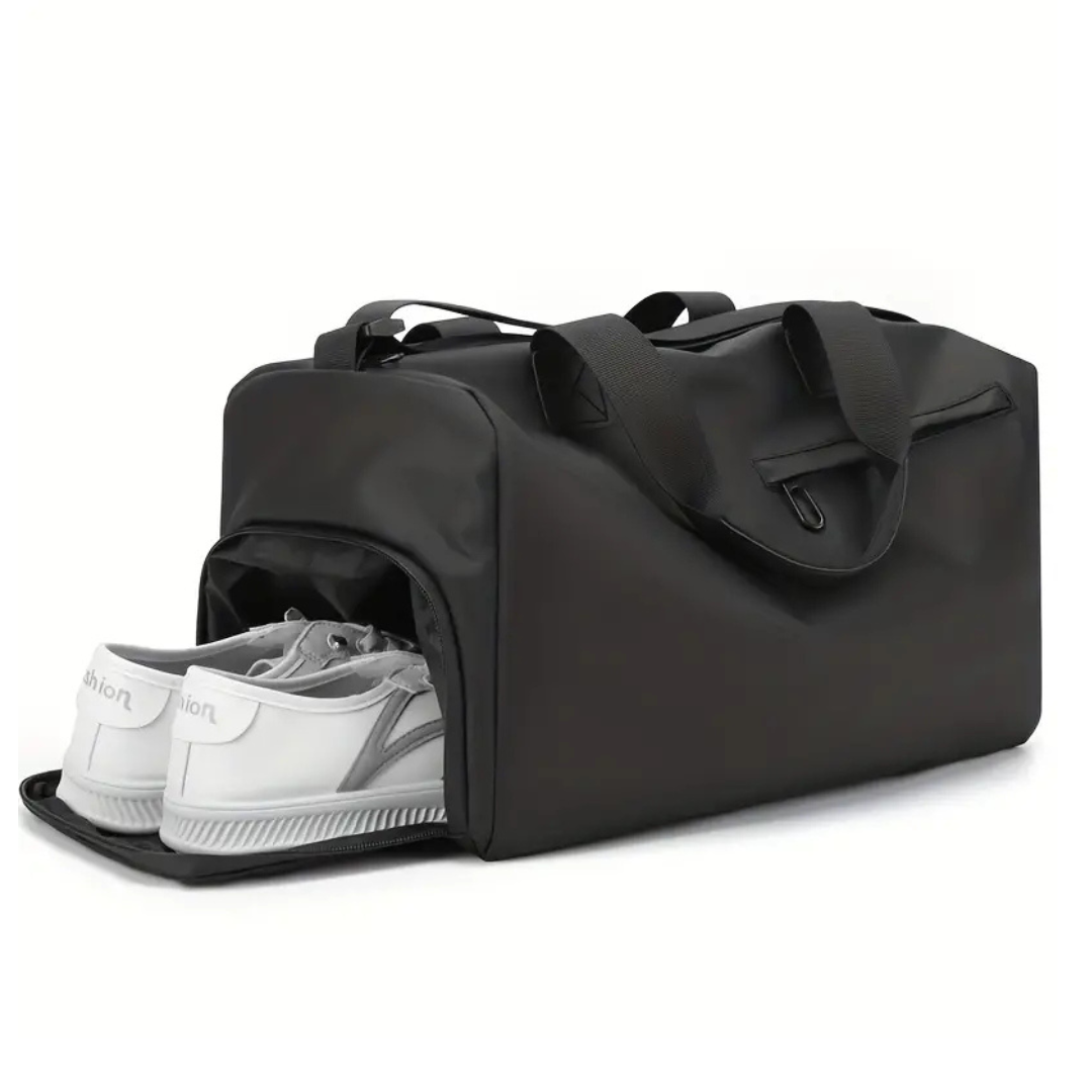Waterproof Gym Travel Bag with Separate Shoe Section and Bottom Pocket