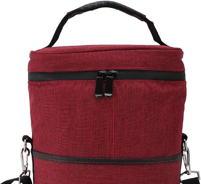 Insulated Wine Tote Bag For Two Bottles With Leakproof Divider And Strap