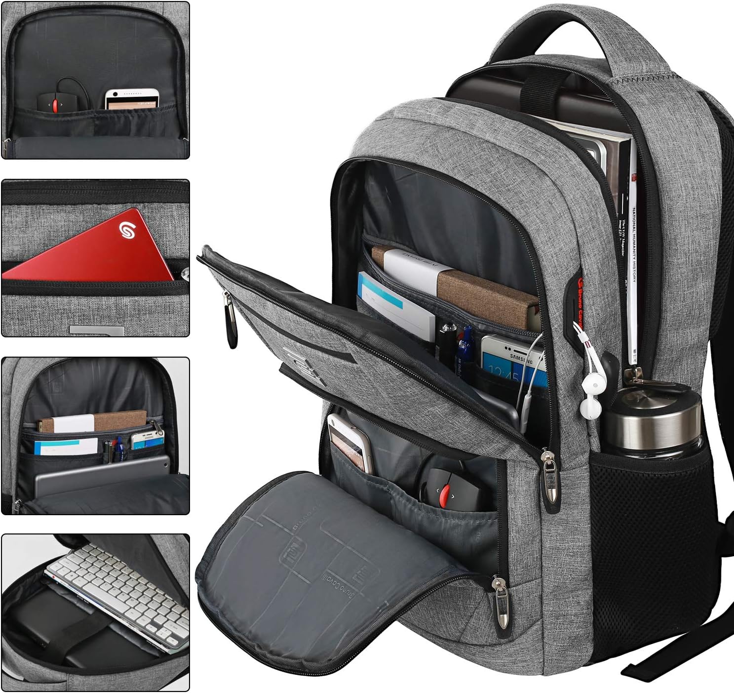 Anti-Theft Slim Laptop Backpack with USB Port for Secure Daily Travel