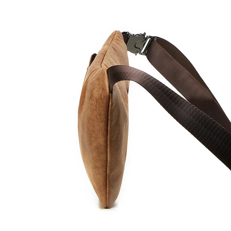 Men's Urban Geometric Leather Crossbody Bag