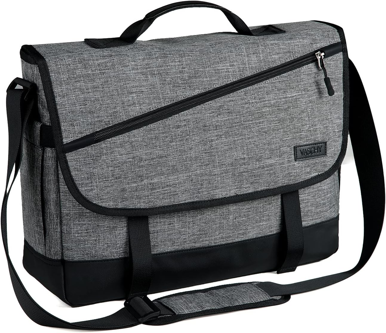 Water-Resistant Laptop Bag with Padded Compartment and Travel Sleeve