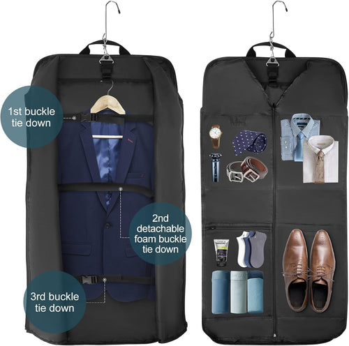 Carry-On Foldable Garment Bag Waterproof Suit Organizer for Travel