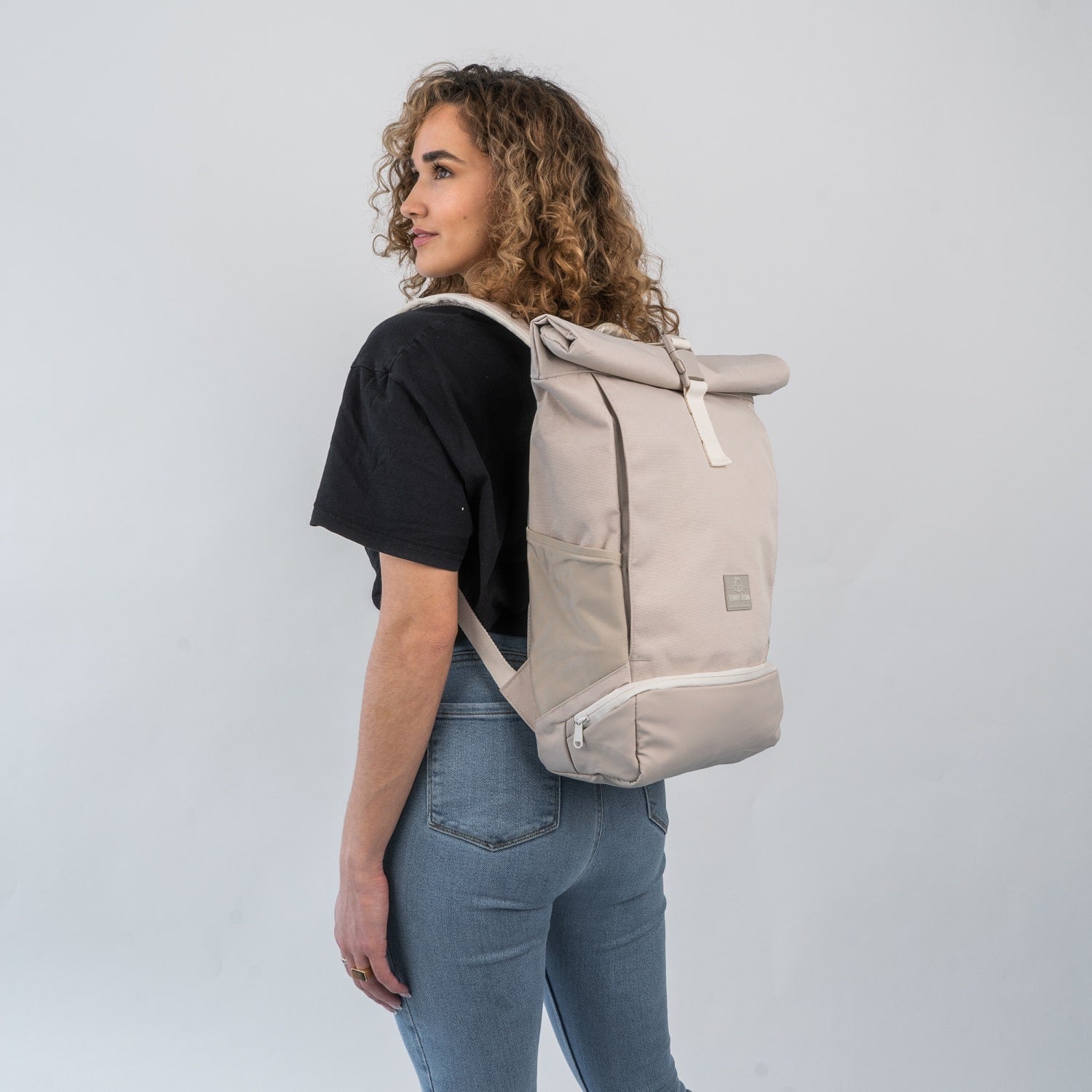 Versatile Roll Top Backpack for Work Travel with 16 Inch Laptop Fit