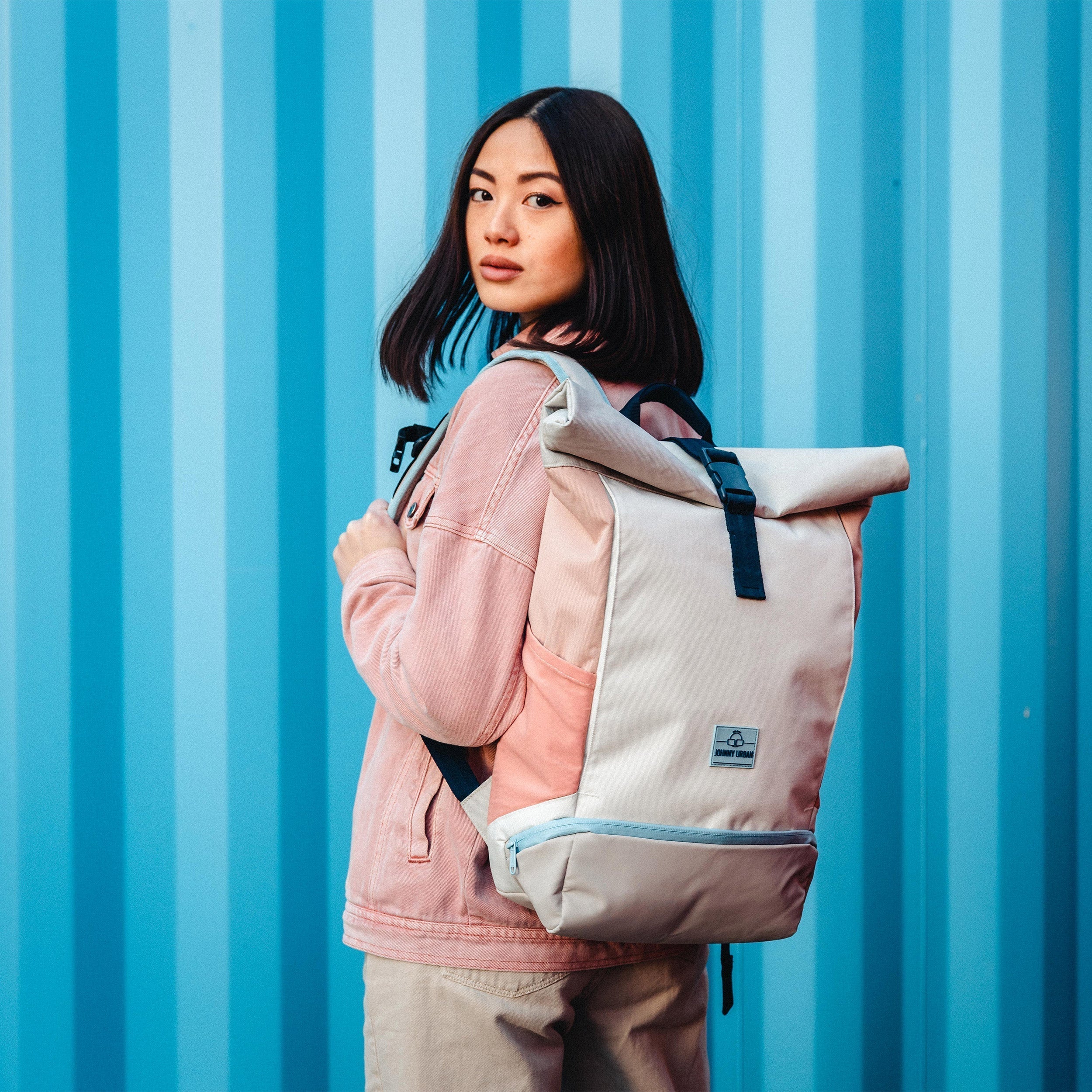 Versatile Roll Top Backpack for Work Travel with 16 Inch Laptop Fit