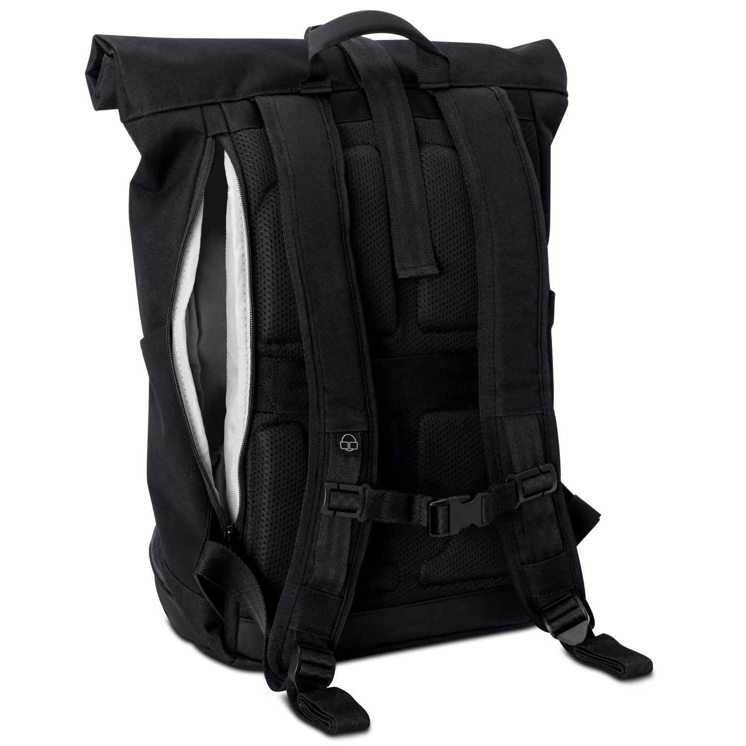 Versatile Roll Top Backpack for Work Travel with 16 Inch Laptop Fit