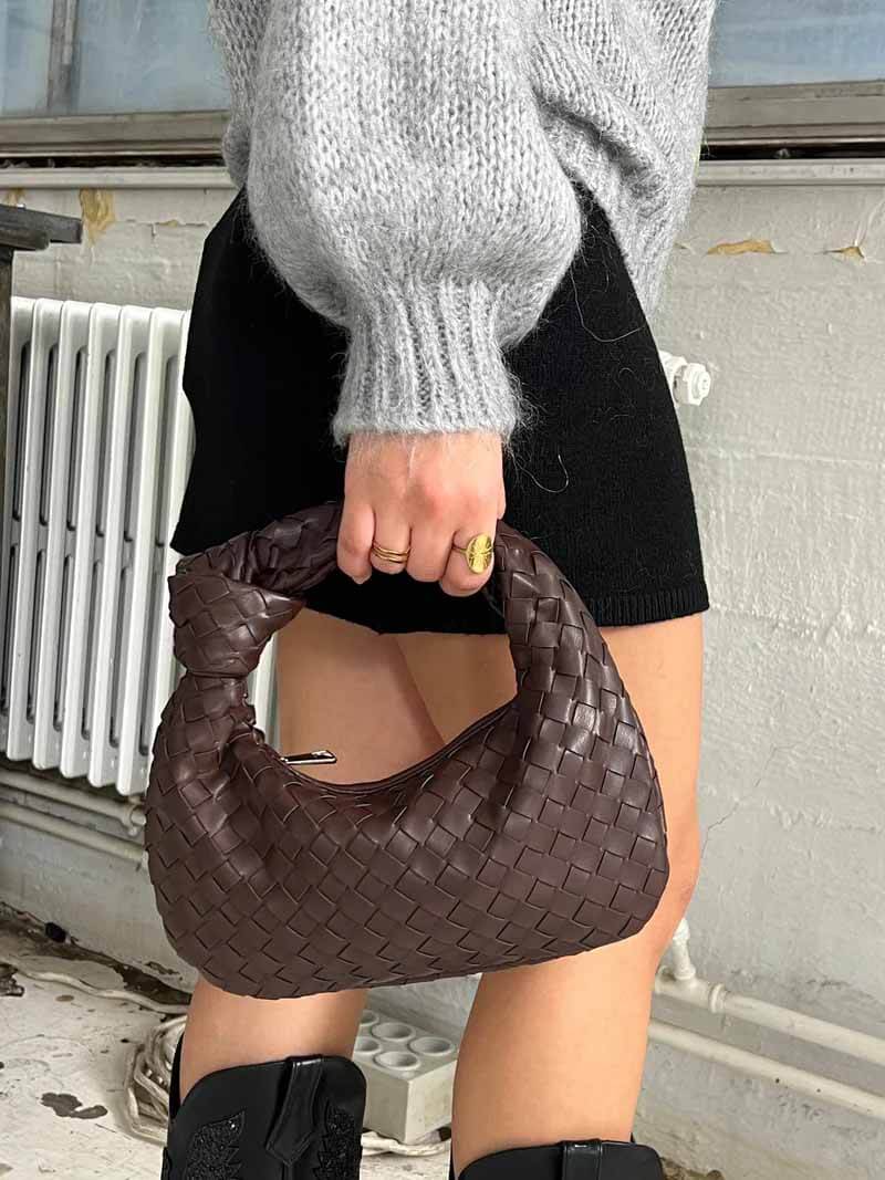 Women’s Mini Handbag Compact Woven Style With Top Handle