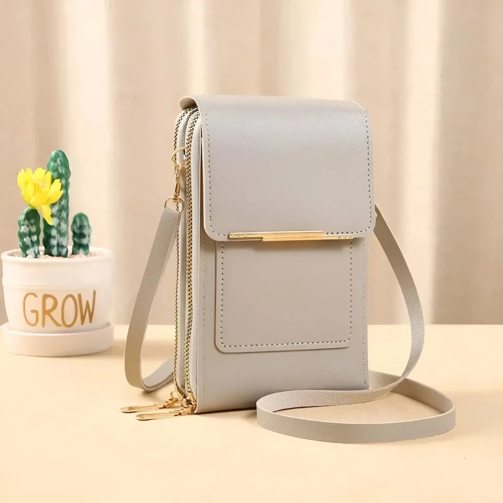 Compact Anti-Theft Shoulder Bag with RFID and Organised Storage