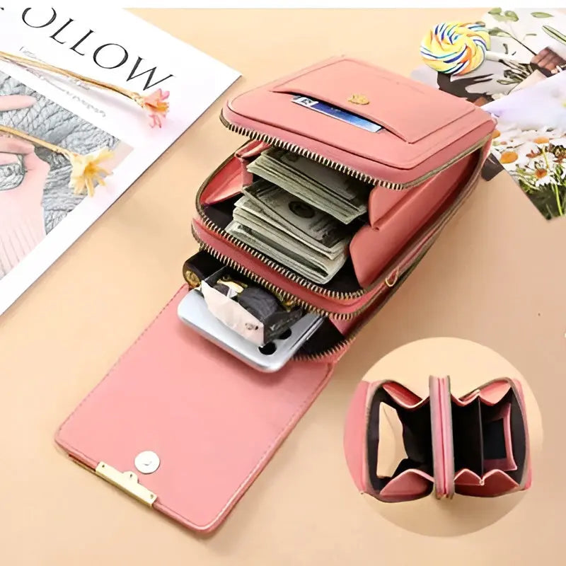 Compact Anti-Theft Shoulder Bag with RFID and Organised Storage