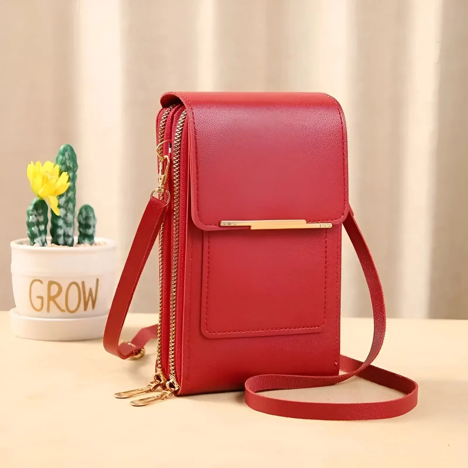 Compact Anti-Theft Shoulder Bag with RFID and Organised Storage