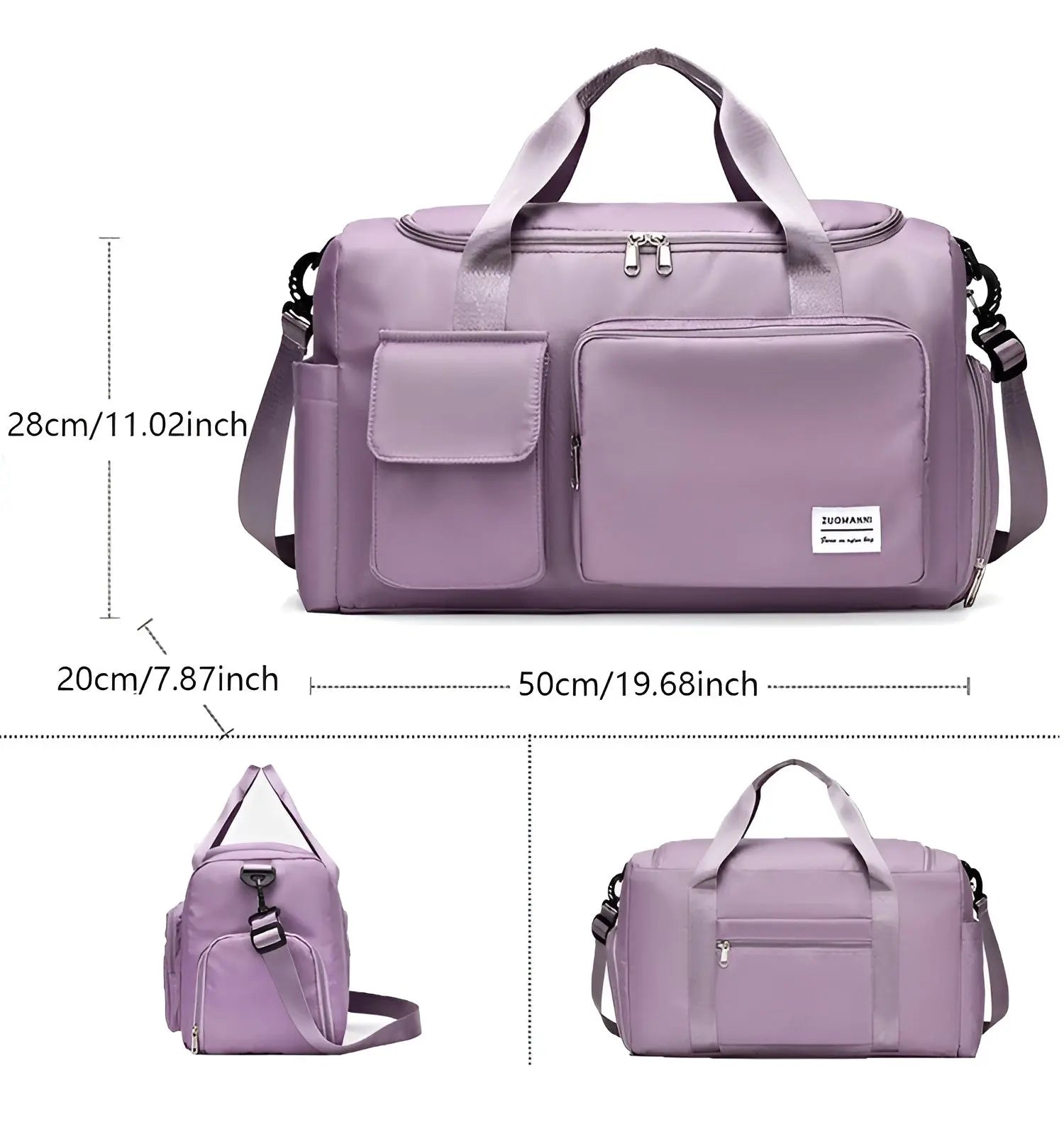 Waterproof Multifunction Travel Bag with Smart Pockets and Shoe Section