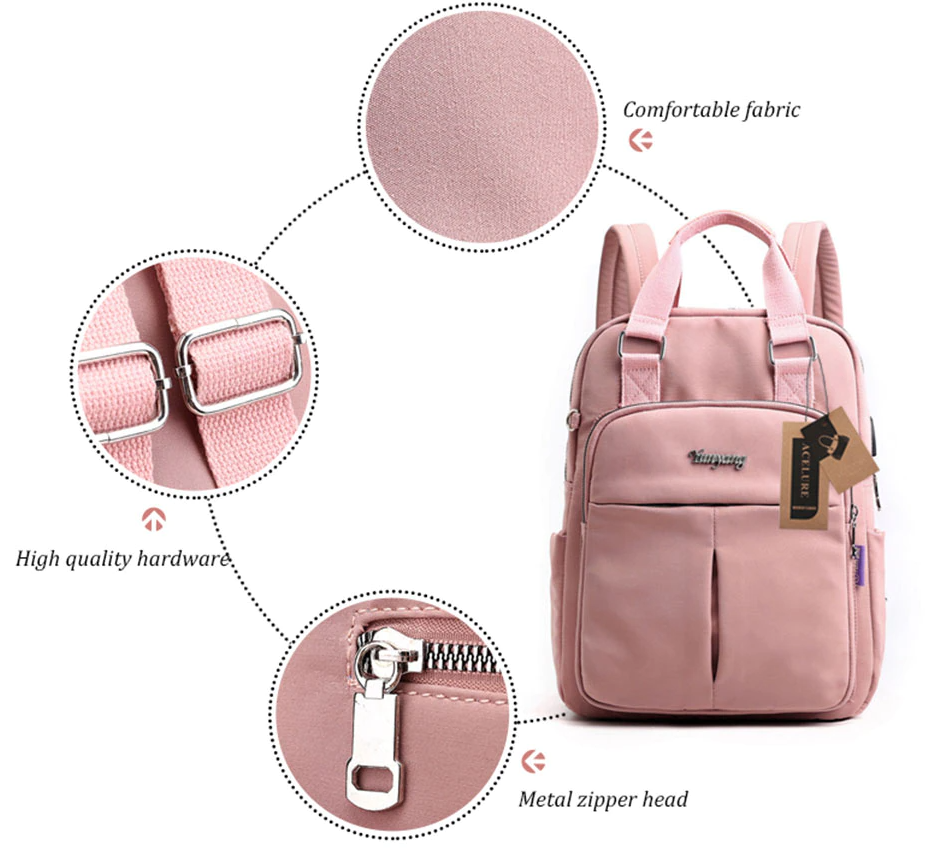 Women's Water-Resistant Anti-Theft Backpack with Multi-Compartment StorageTheft Backpack – Multi-Compartment Design