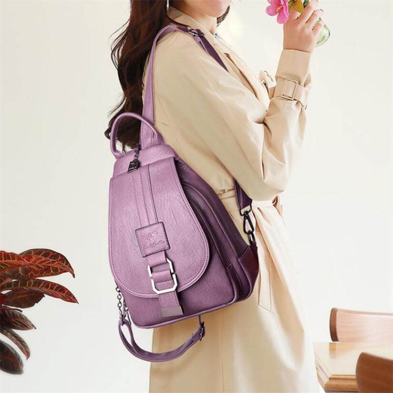 Women’s Water-Resistant Backpack with Multi-Compartments for Everyday Use