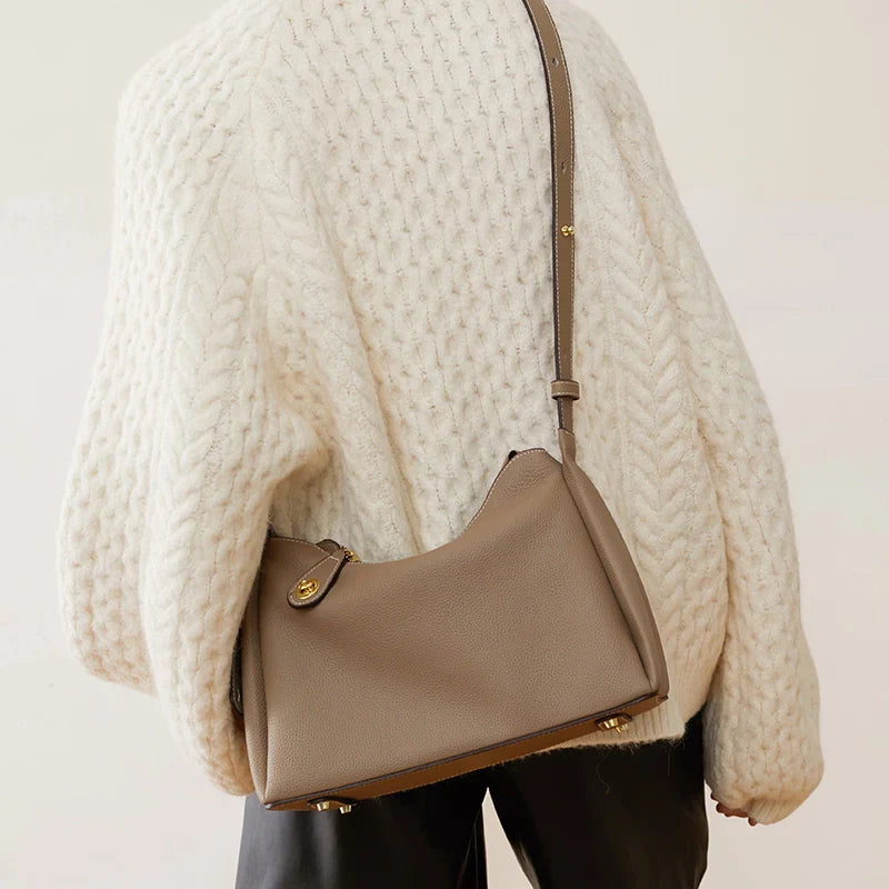 Women's Versatile Pebbled Leather Crossbody