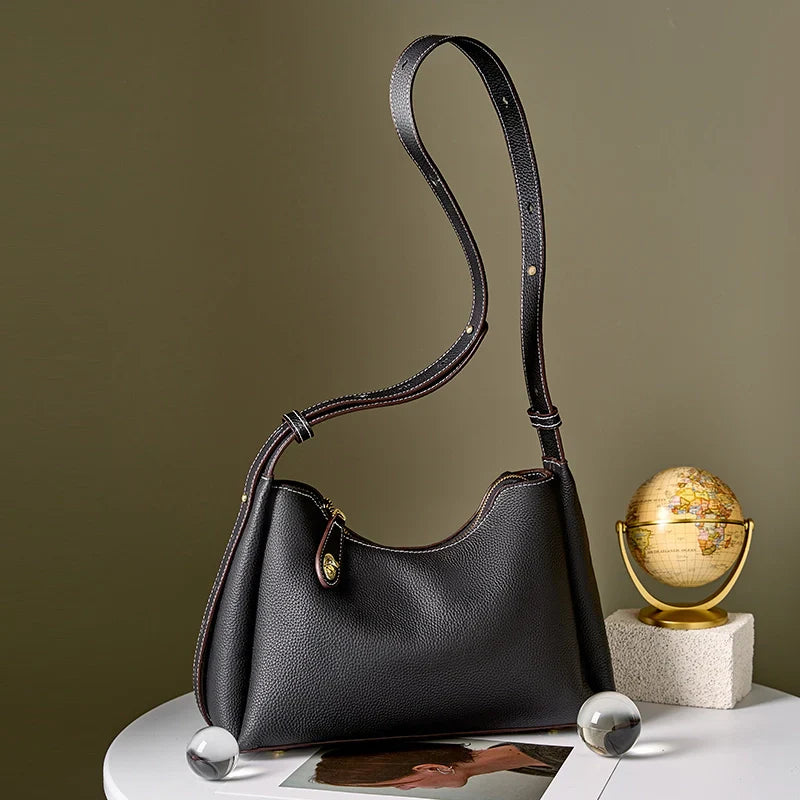 Women's Versatile Pebbled Leather Crossbody